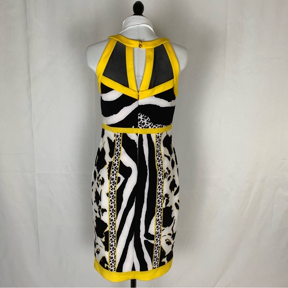 Thalia Sodi Yellow Leopard Animal Print Dress EUC Size M - Picture 6 of 8